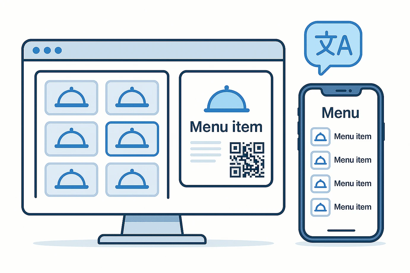 Virtual Menu dashboard preview